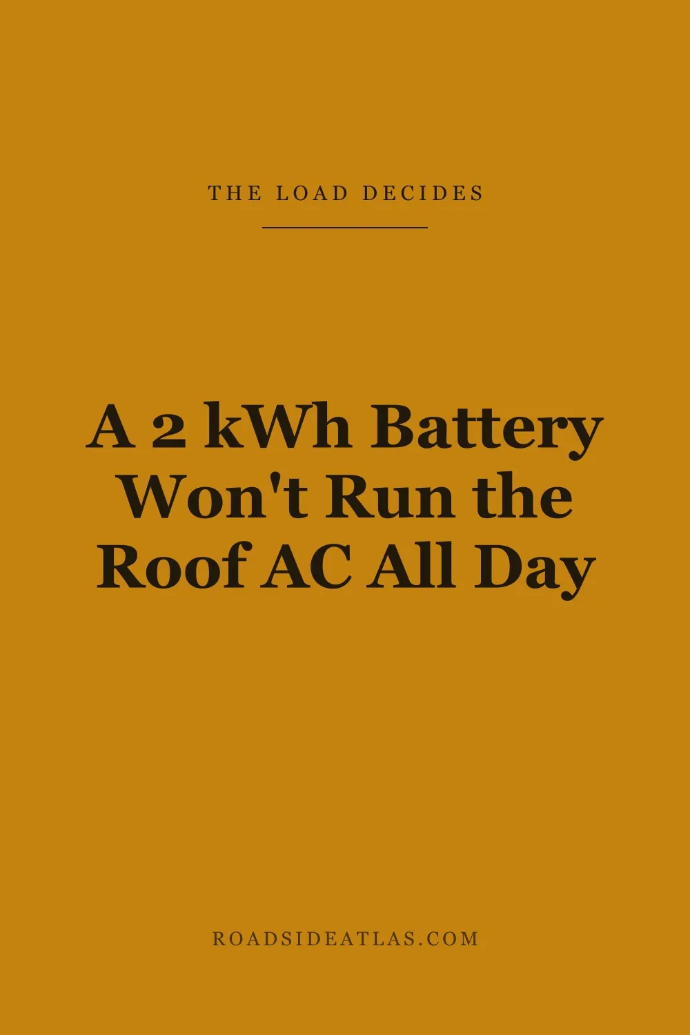 A 2 kWh Power Station Won't Run the RV Roof AC All Day