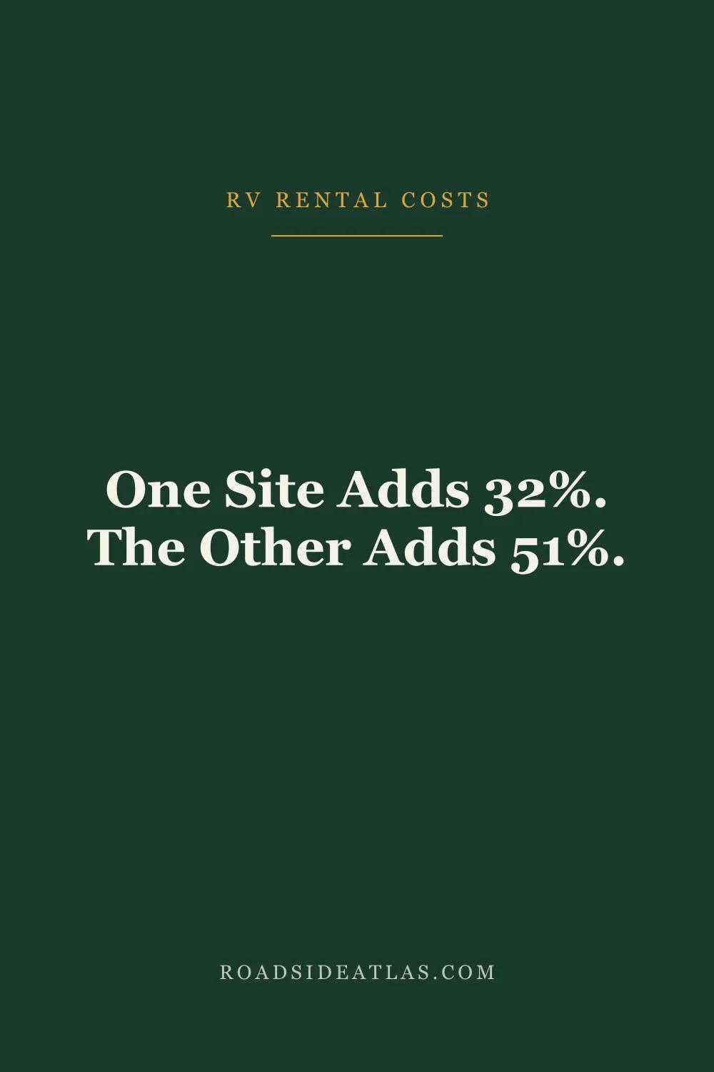 Outdoorsy versus RVshare fee comparison for a seven night RV rental