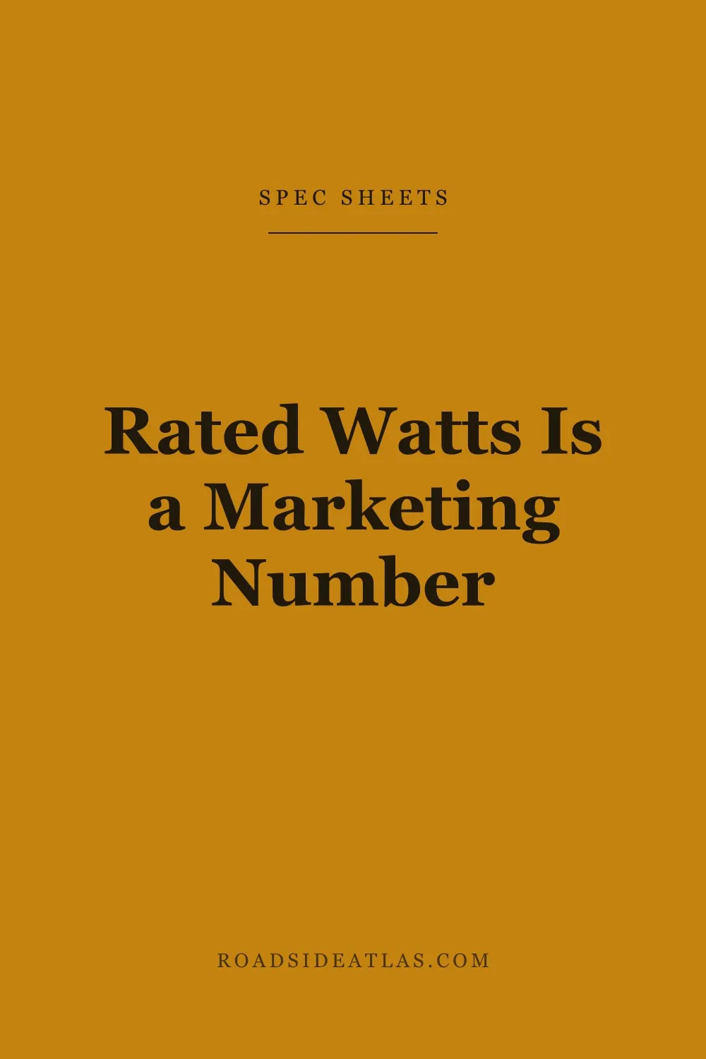 Rated Watts Is a Marketing Number. Recovered Watt-Hours Is the Real One.
